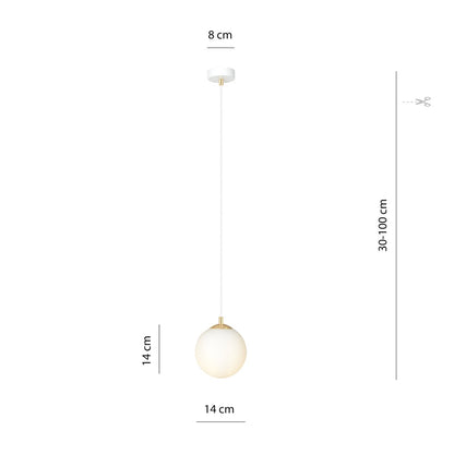 Royal 1 pendant light white