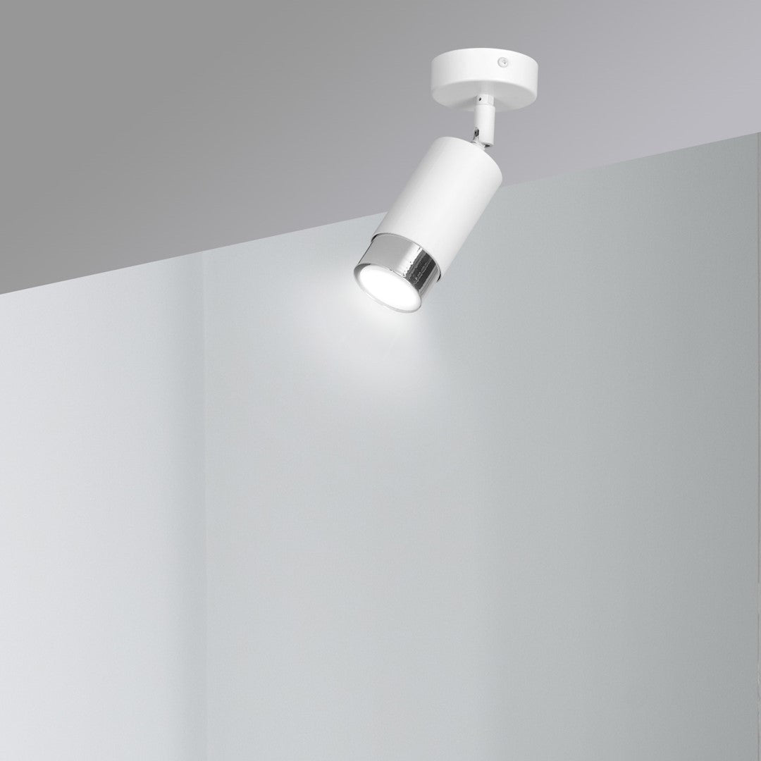 Hiro 1 loftspot hvid/krom