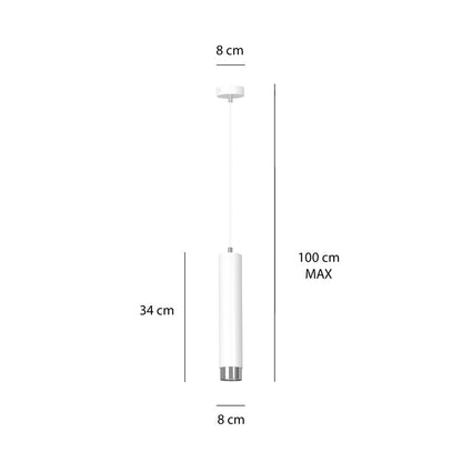 Kibo 1 pendellampe hvid/krom