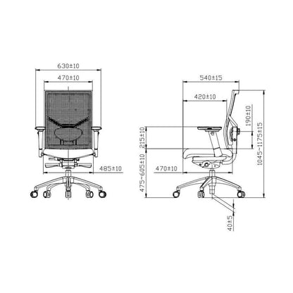 Workliving Zuidas Mesh - Regain Seat - Ergonomisk Kontorstol (N)EN 1335