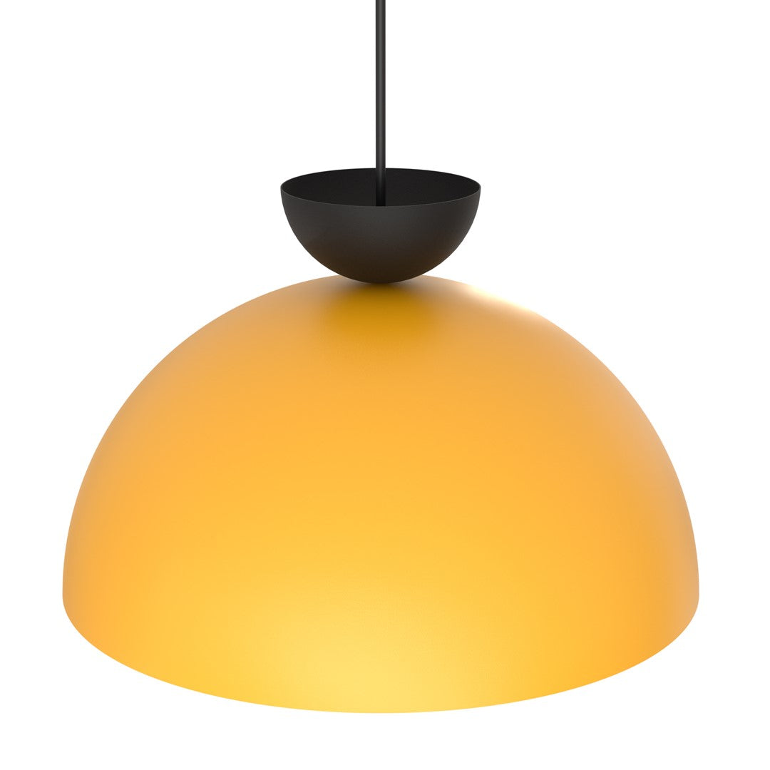 Lunaro 1L pendant light black/orange