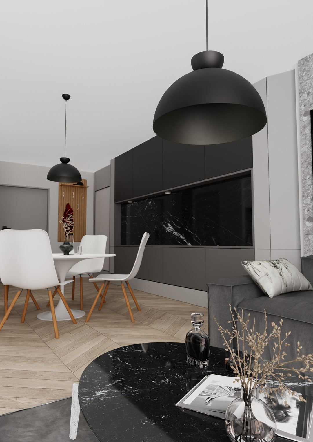 Lunaro 1L pendellampe sort