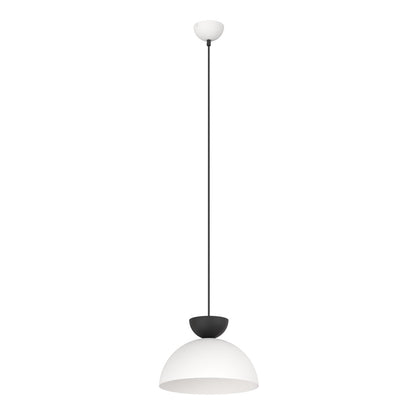 Lunaro 1S pendellampe hvid/sort