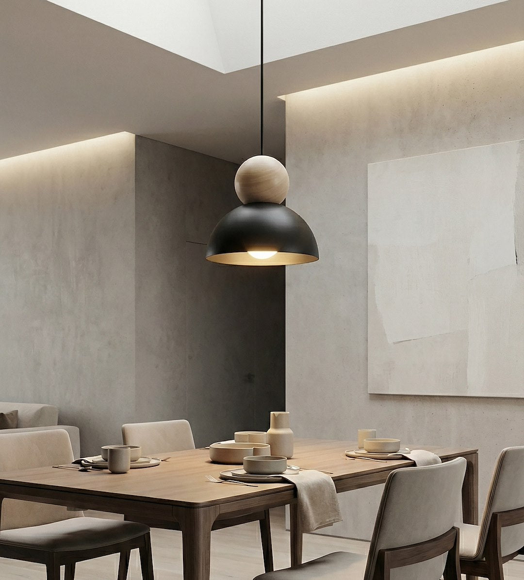 Kaki 1S loftlampe sort