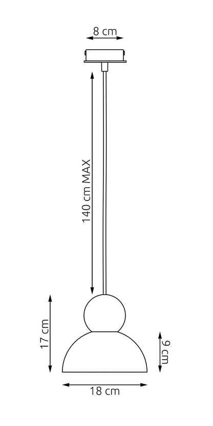 Kaki 1S loftlampe hvid