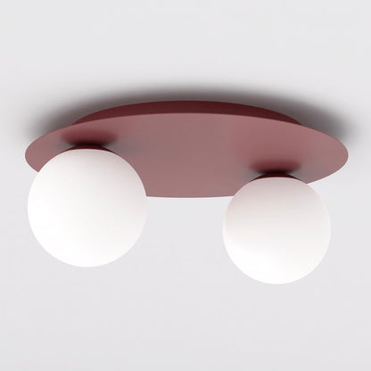 Solar 2 loftlampe bordeaux/opal