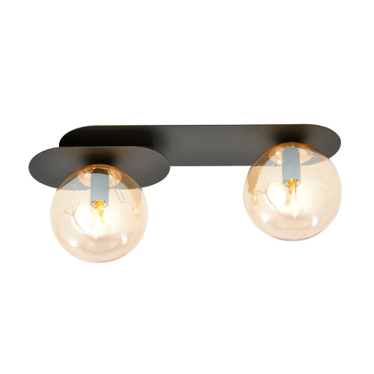 Plaza 2 loftlampe sort/ravfarvet
