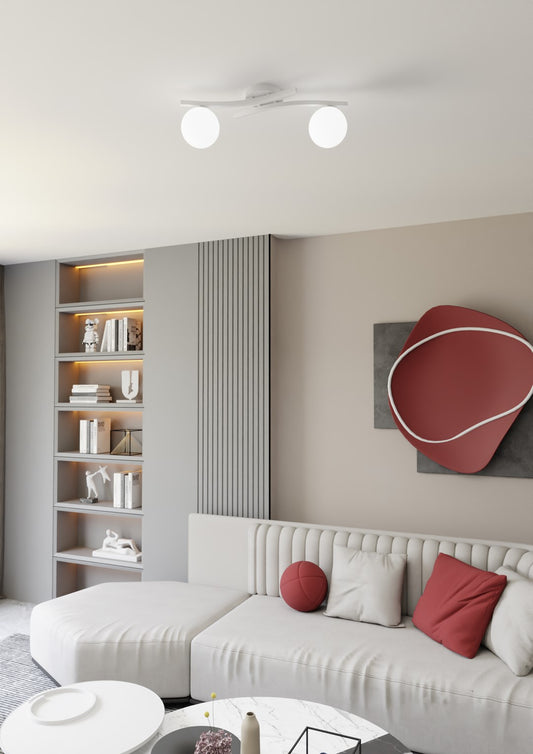 Opus 2 loftlampe hvid/opal