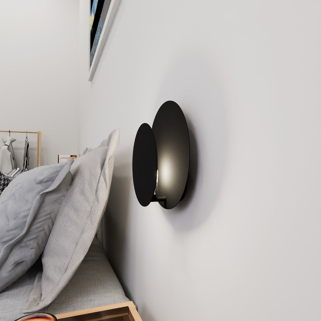 Circle 1c væglampe sort