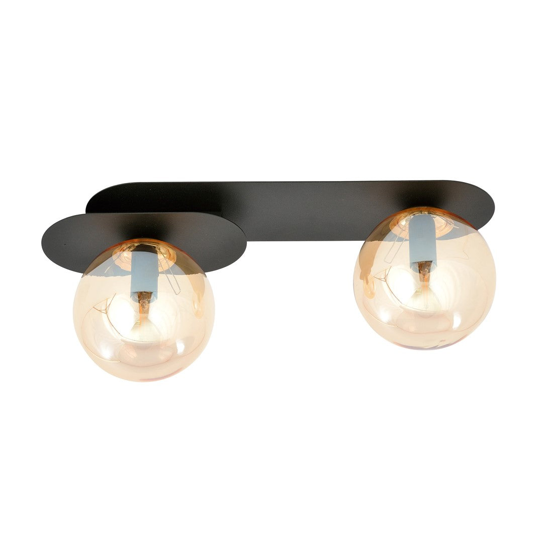 Plaza 2 loftlampe sort/ravfarvet