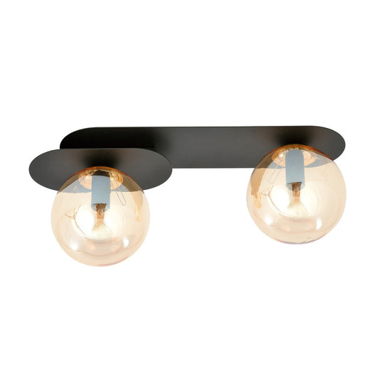 Plaza 2 loftlampe sort/ravfarvet