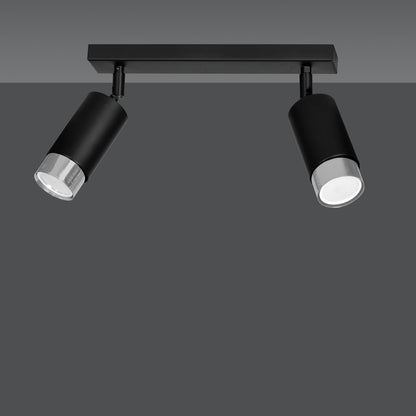 Hiro 2 ceiling spotlight black/chrome