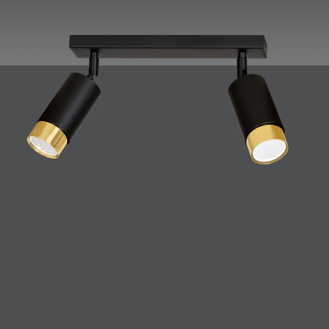 Hiro 2 loftspot sort/guld