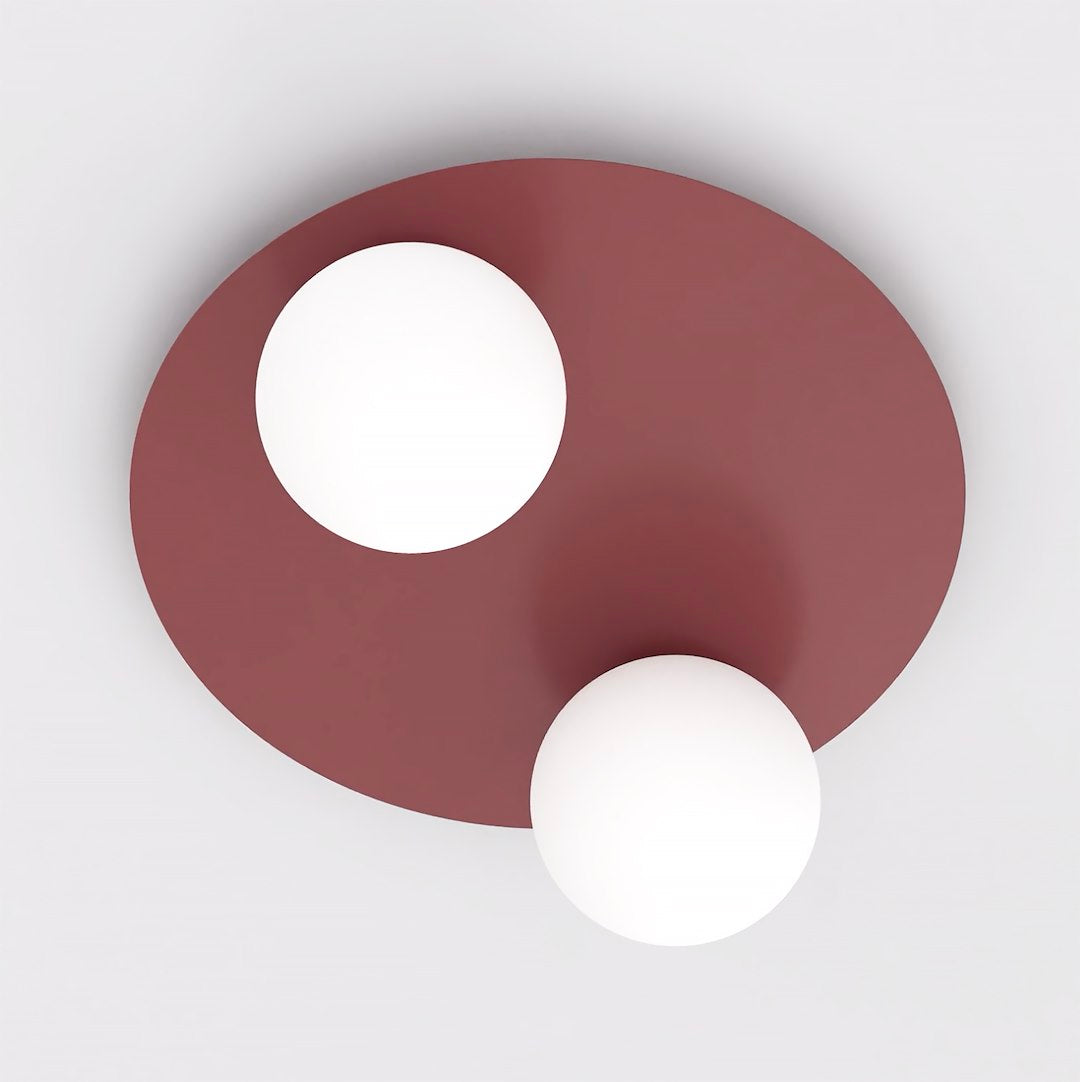 Solar 2 loftlampe bordeaux/opal
