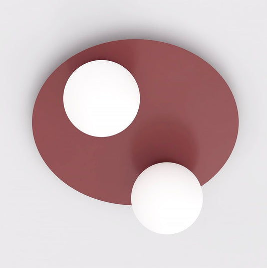 Solar 2 loftlampe bordeaux/opal
