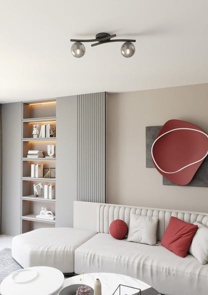 Opus 2 loftlampe sort/grafit