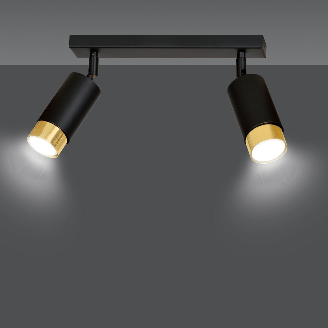 Hiro 2 loftspot sort/guld