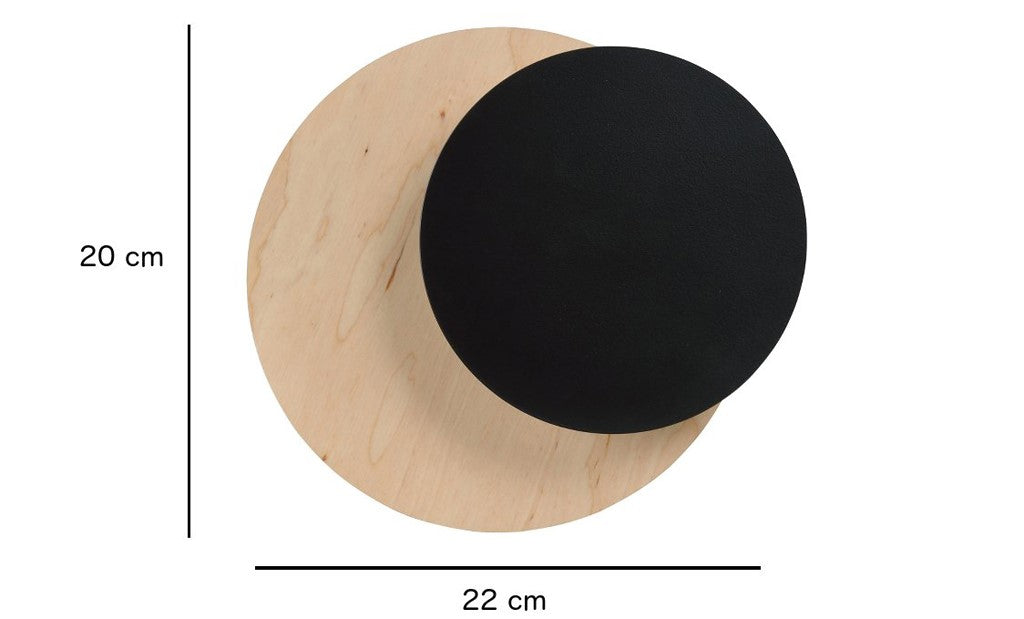 Circle 1b wall lamp black
