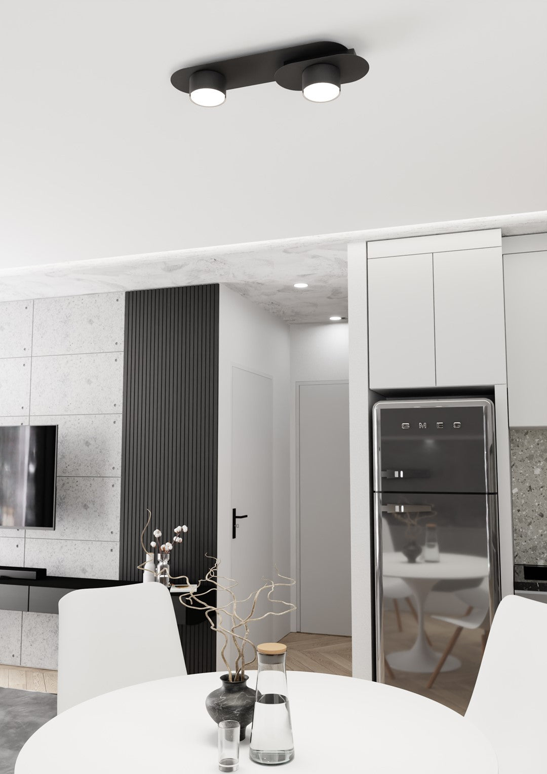Stilo 2 loftlampe sort