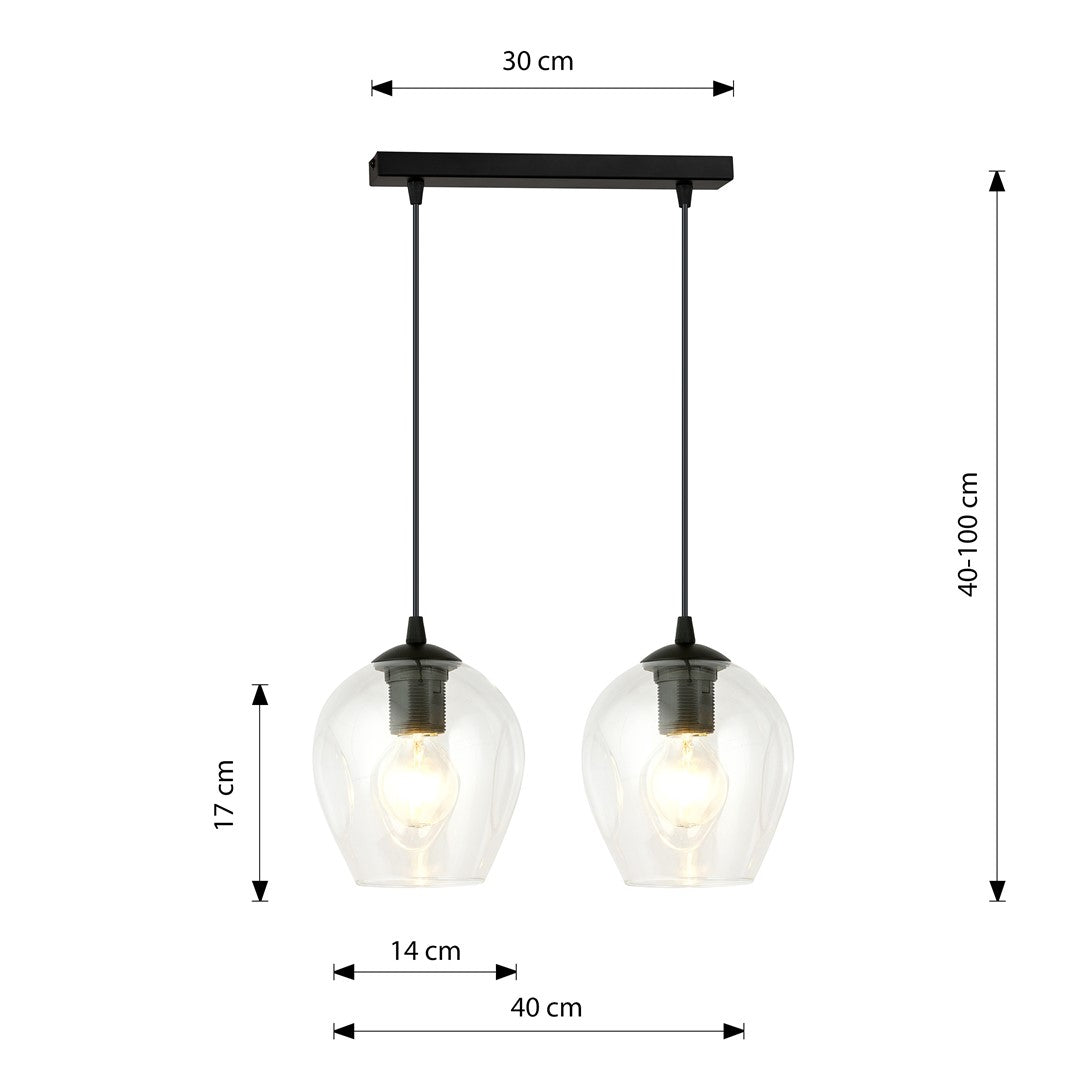 Istar 2 pendellampe transparent