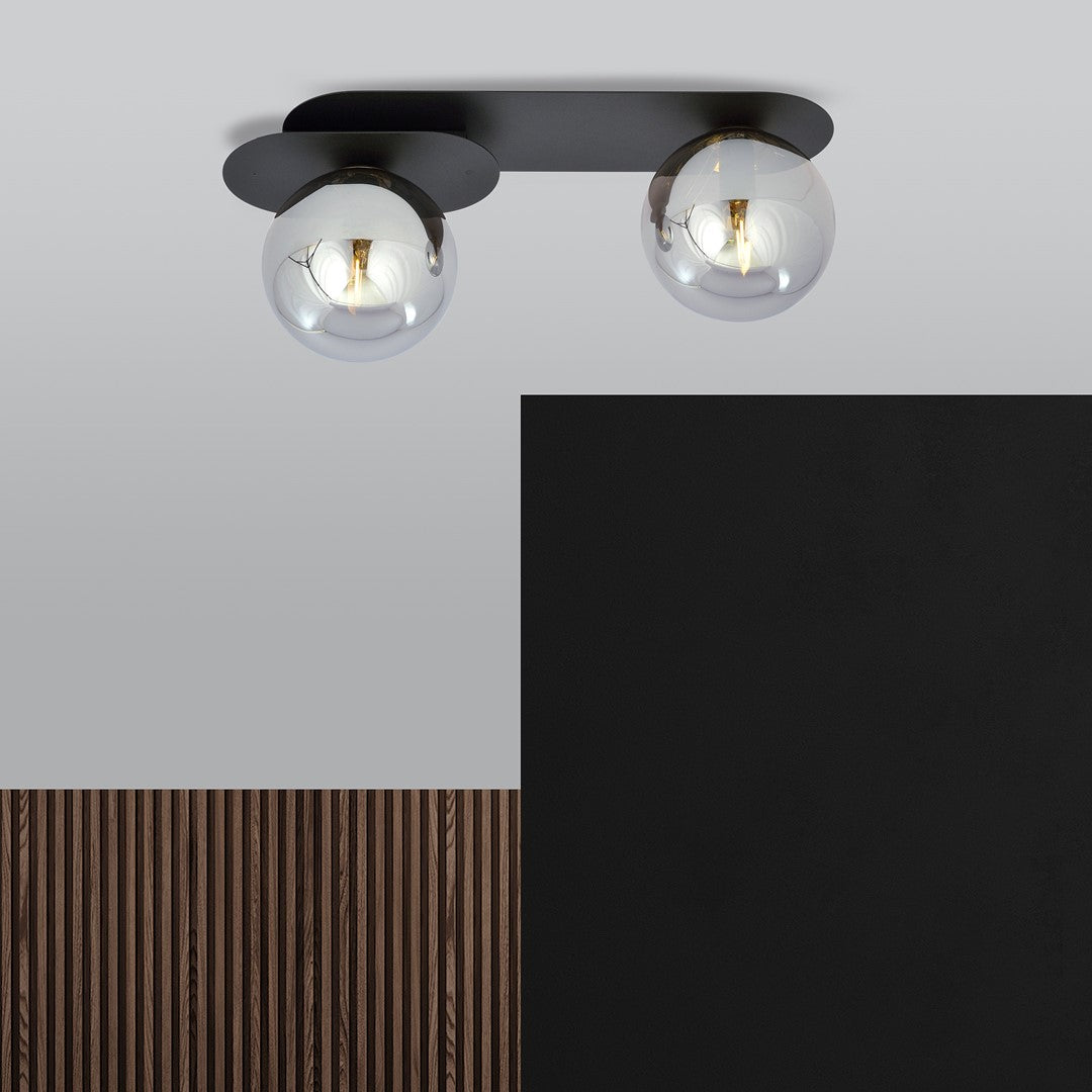 Plaza 2 loftlampe sort/grafit