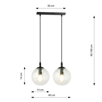 Cosmo 2 pendellampe transparent