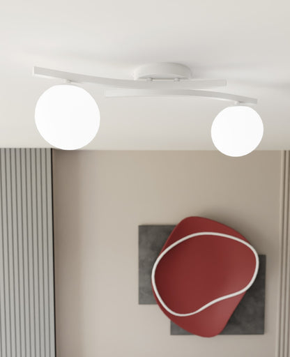 Opus 2 loftlampe hvid/opal
