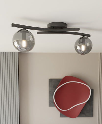 Opus 2 loftlampe sort/grafit