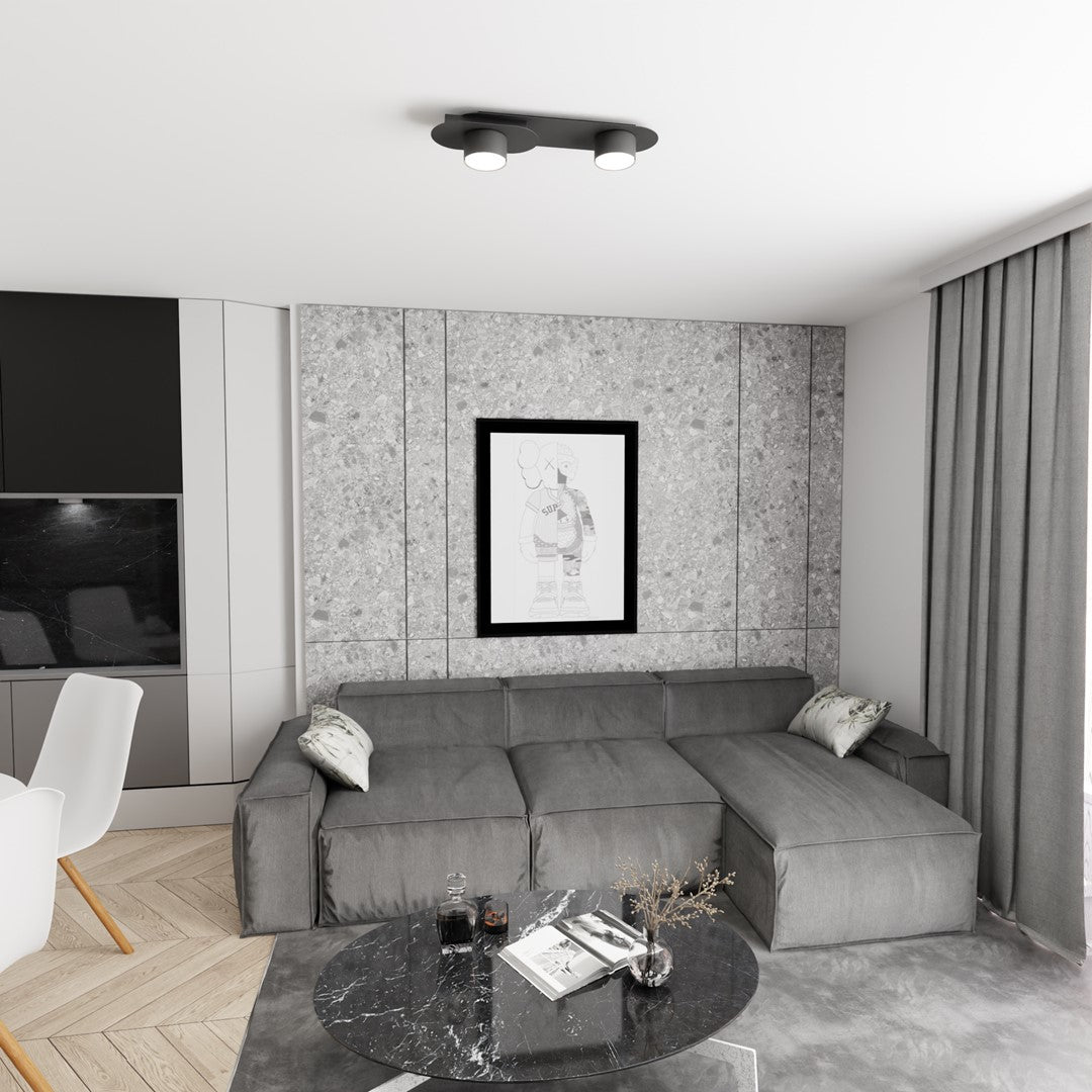 Stilo 2 loftlampe sort