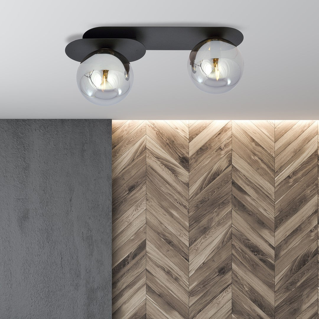 Plaza 2 loftlampe sort/grafit