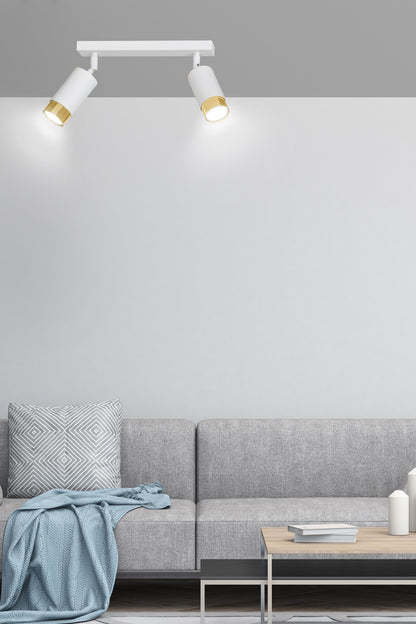 Hiro 2 loftspot hvid/guld