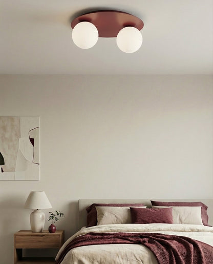 Solar 2 loftlampe bordeaux/opal