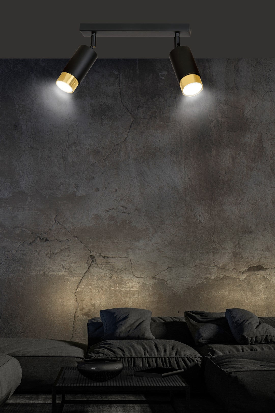 Hiro 2 loftspot sort/guld