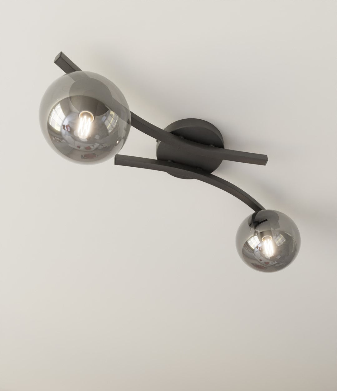 Opus 2 loftlampe sort/grafit