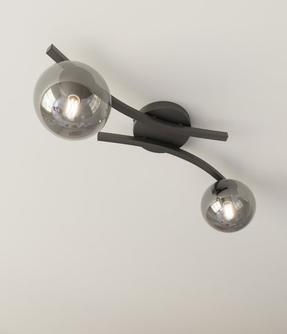 Opus 2 loftlampe sort/grafit