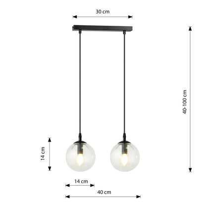 Cosmo 2 pendellampe transparent
