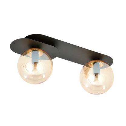 Plaza 2 loftlampe sort/ravfarvet