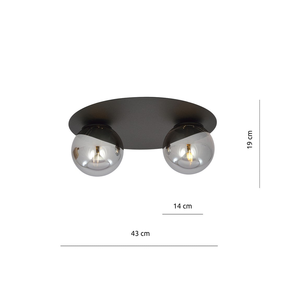 Solar 2 loftlampe sort/grafit