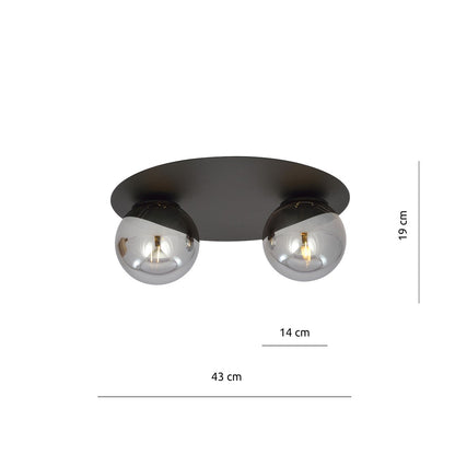 Solar 2 loftlampe sort/grafit