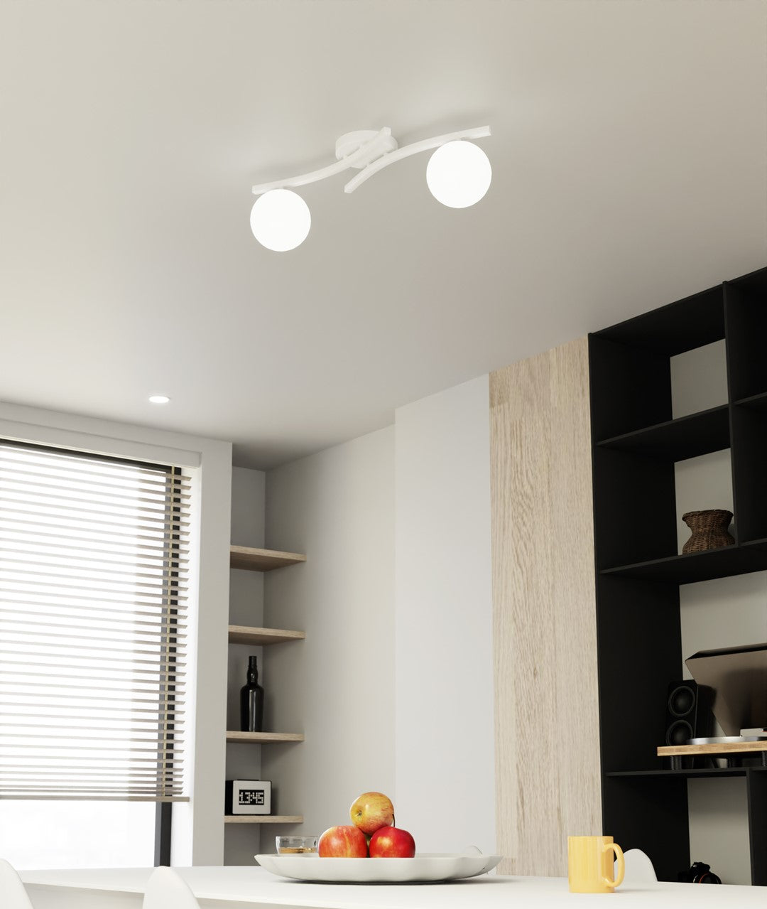 Opus 2 loftlampe hvid/opal