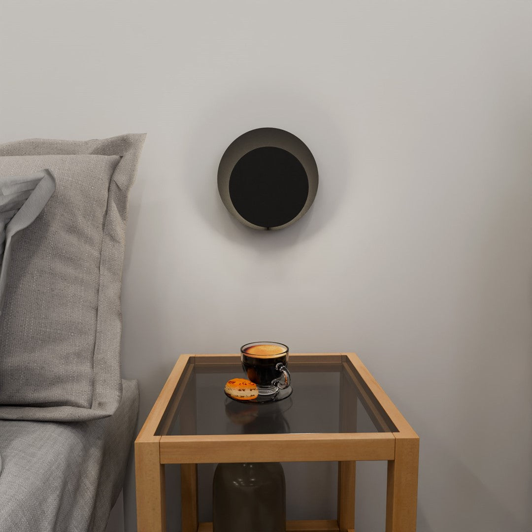 Circle 1c væglampe sort