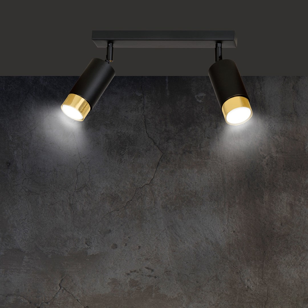 Hiro 2 loftspot sort/guld