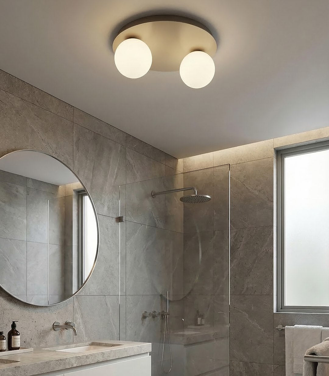Solar 2 loftlampe mokka/opal