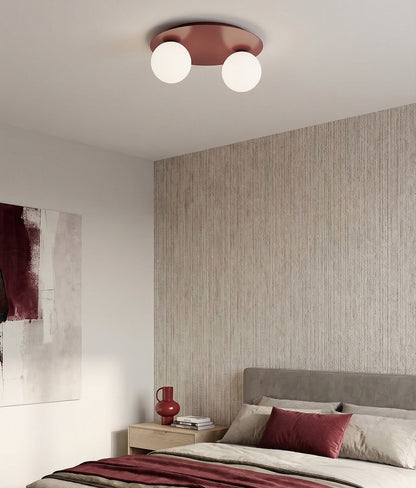 Solar 2 loftlampe bordeaux/opal