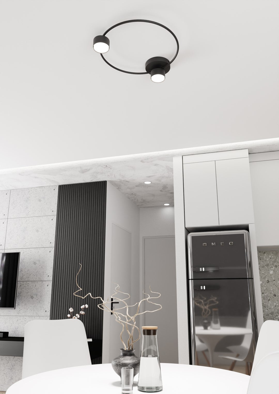 Lucio 2 loftlampe sort