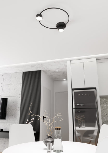 Lucio 2 loftlampe sort