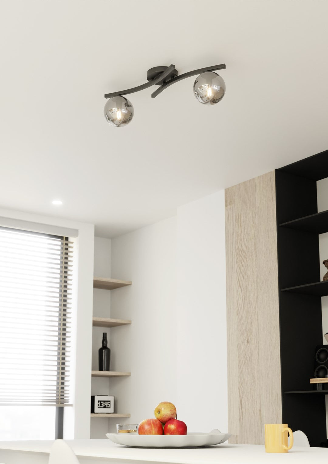 Opus 2 loftlampe sort/grafit
