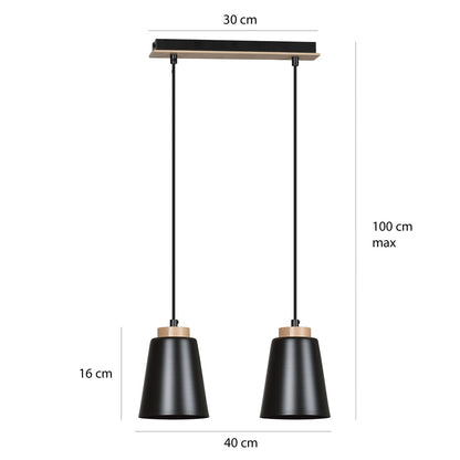 Bolero 2 pendellampe sort