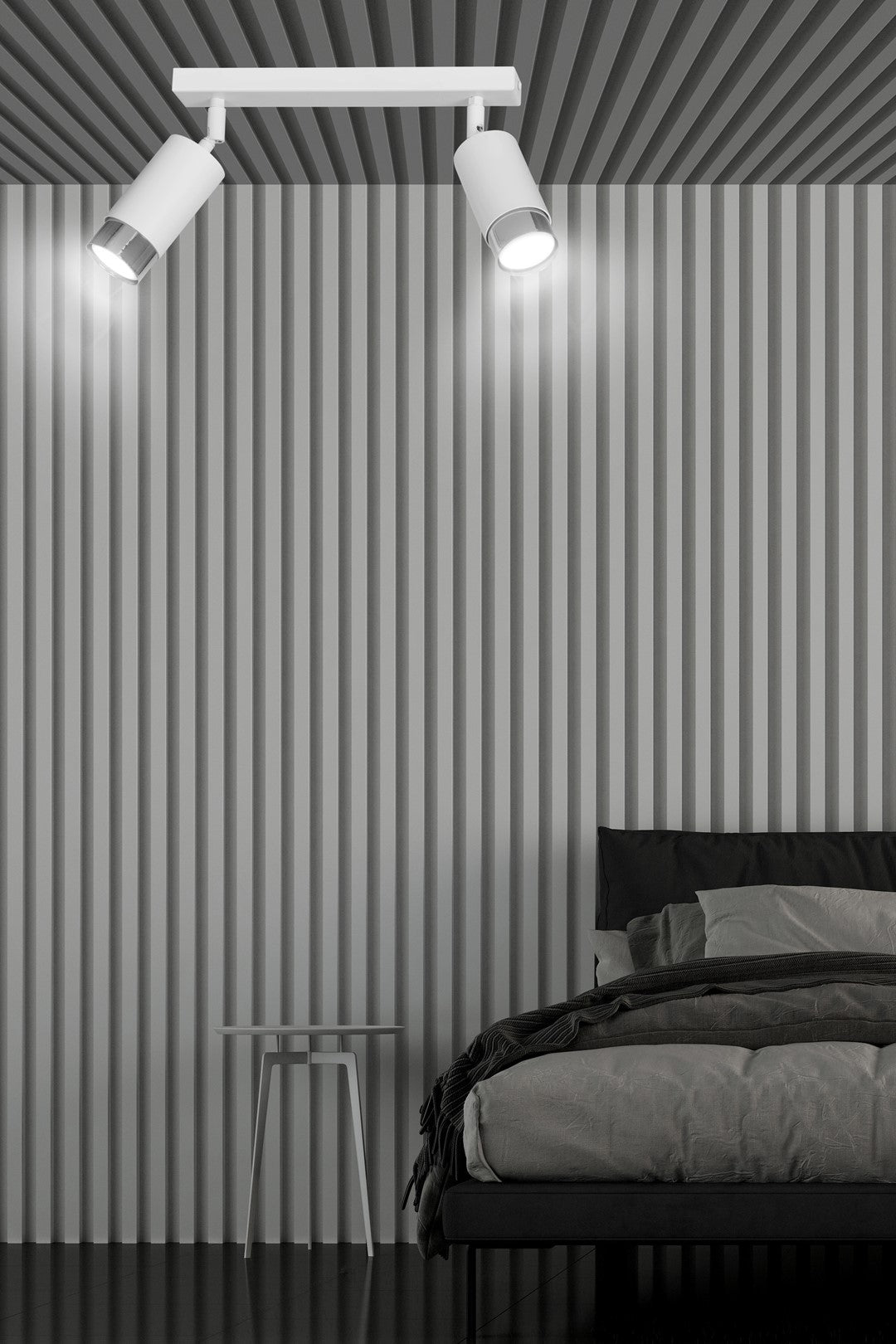 Hiro 2 loftspot hvid/krom