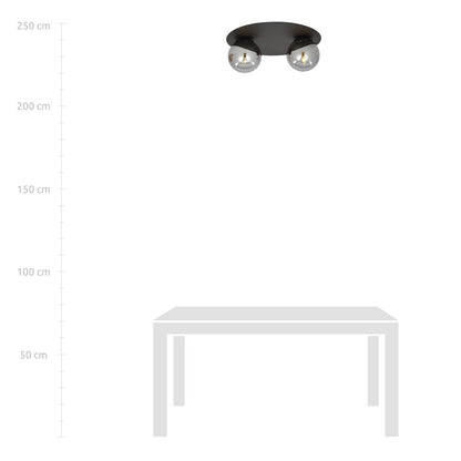 Solar 2 loftlampe sort/grafit